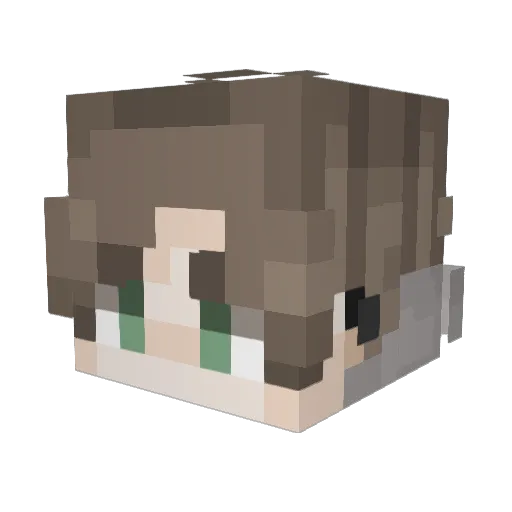 milquemaid Minecraft avatar head, 3D render