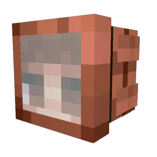 milrose_ Minecraft avatar head, 3D render
