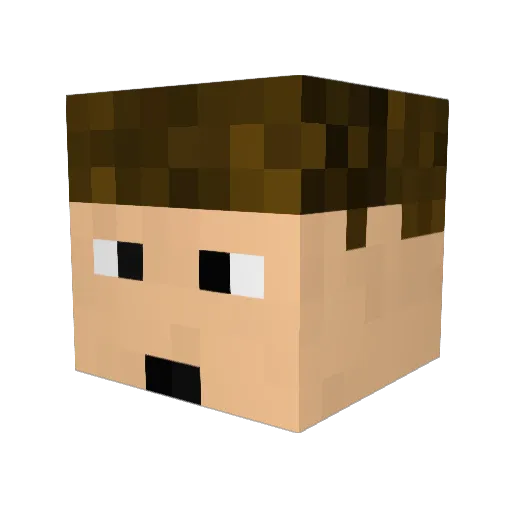 miltonatchet Minecraft avatar head, 3D render