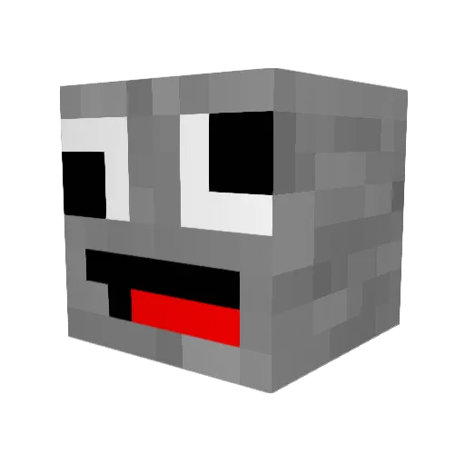milujato Minecraft avatar head, 3D render