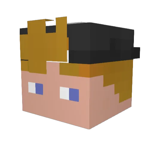 miluus Minecraft avatar head, 3D render