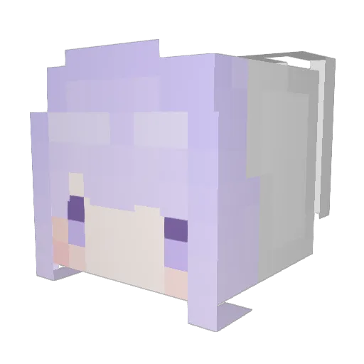miluv_ Minecraft avatar head, 3D render