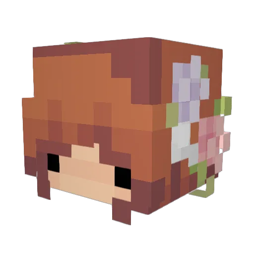 milxly Minecraft avatar head, 3D render