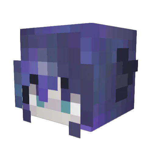 milyuns Minecraft avatar head, 3D render