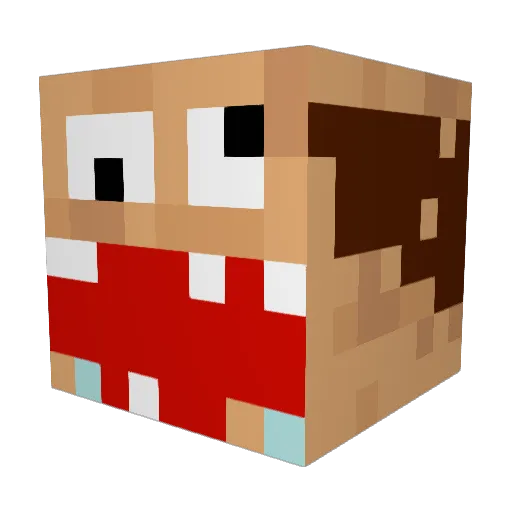 milywiksen Minecraft avatar head, 3D render