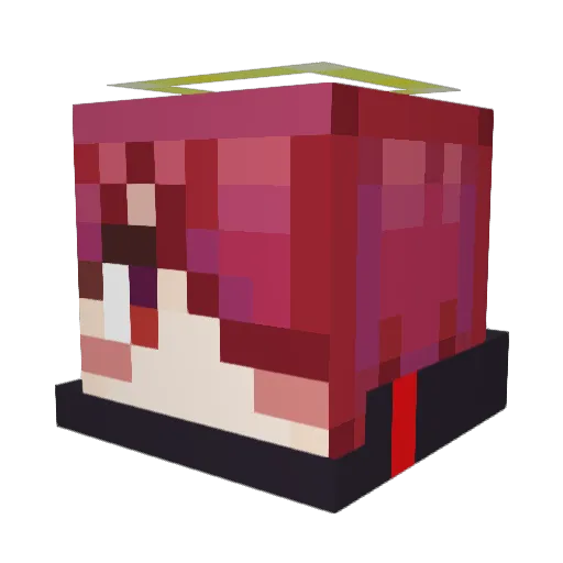 mimatsu Minecraft avatar head, 3D render