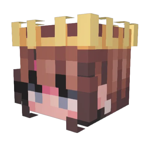 mimawie Minecraft avatar head, 3D render