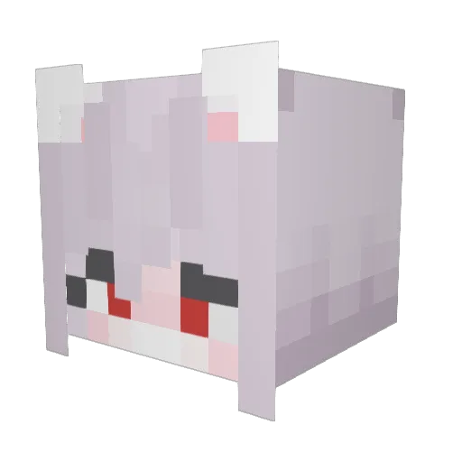 mimcha Minecraft avatar head, 3D render