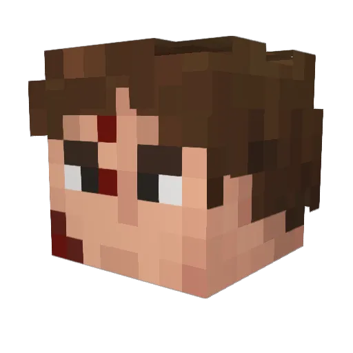 mimeilluso Minecraft avatar head, 3D render