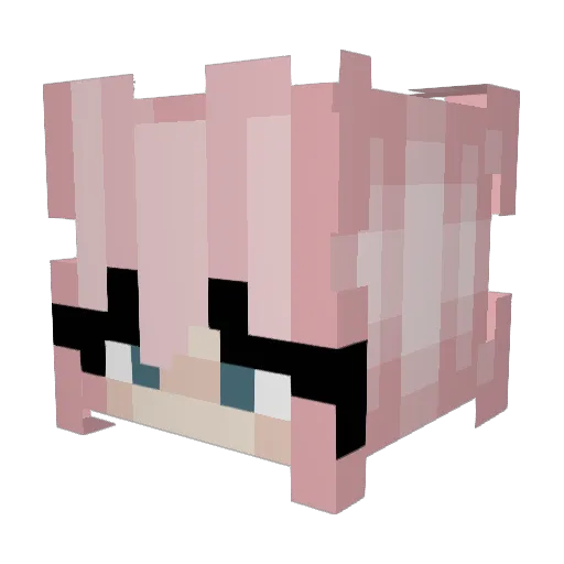 mimi0316 Minecraft avatar head, 3D render