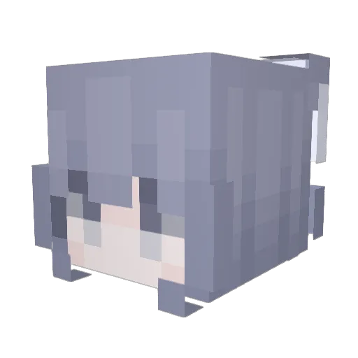 mimi224 Minecraft avatar head, 3D render