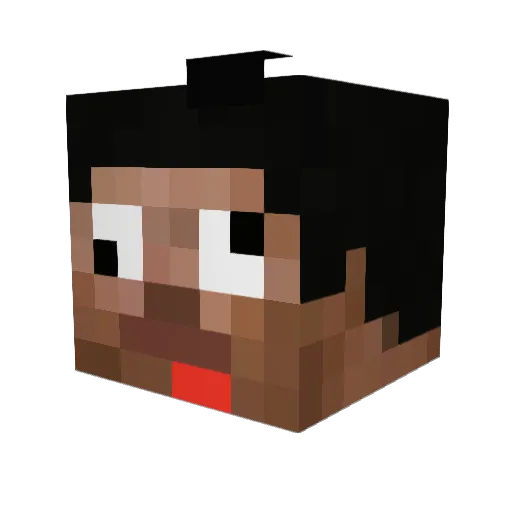 mimi2pain Minecraft avatar head, 3D render