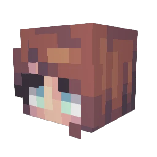 mimi5 Minecraft avatar head, 3D render