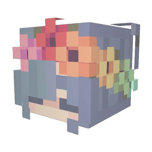 mimi8030 Minecraft avatar head, 3D render