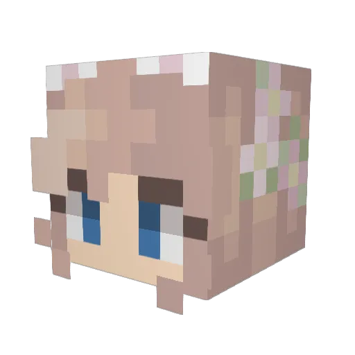 mimi_cat_ Minecraft avatar head, 3D render