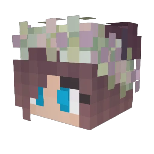 mimi_gigi Minecraft avatar head, 3D render