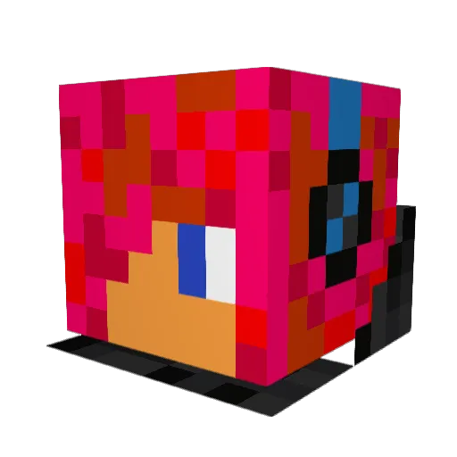 mimi_mini Minecraft avatar head, 3D render