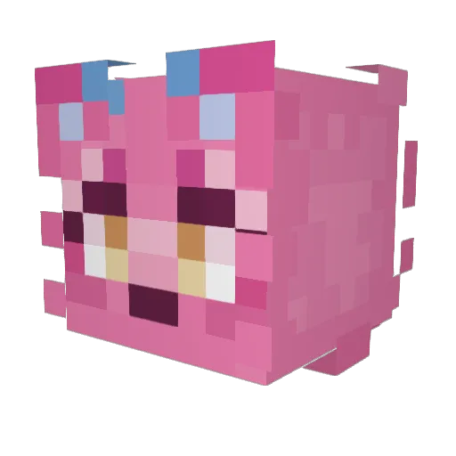 mimiannn Minecraft avatar head, 3D render