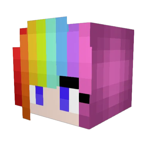 mimietomate Minecraft avatar head, 3D render