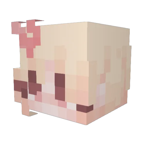 mimiette_ Minecraft avatar head, 3D render