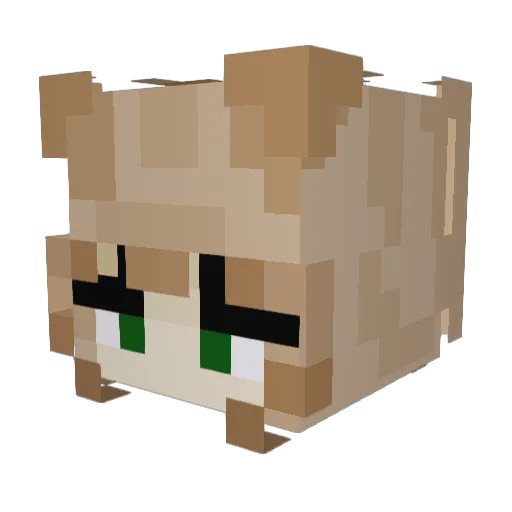 mimik_u Minecraft avatar head, 3D render