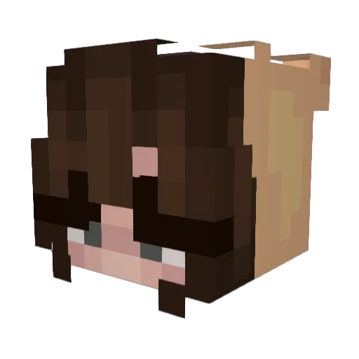 mimikristina Minecraft avatar head, 3D render