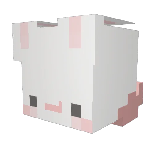 mimikyus Minecraft avatar head, 3D render