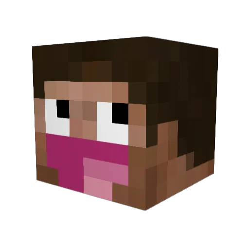 mimimamomu_ Minecraft avatar head, 3D render