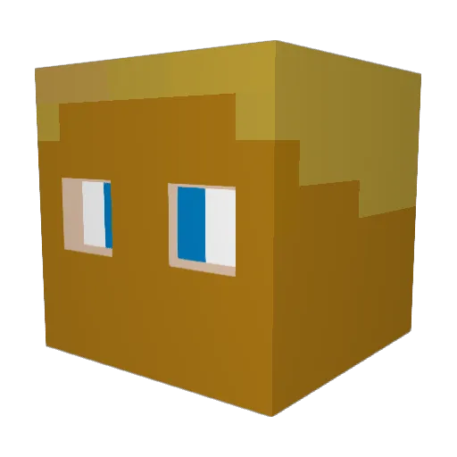 mimimichiii Minecraft avatar head, 3D render