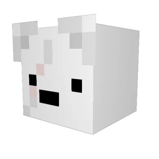 mimimiwki Minecraft avatar head, 3D render