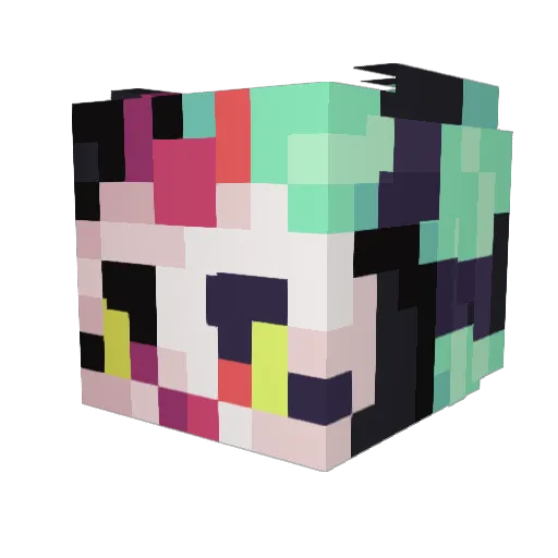 mimimonstr Minecraft avatar head, 3D render