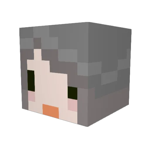 miminakusa Minecraft avatar head, 3D render