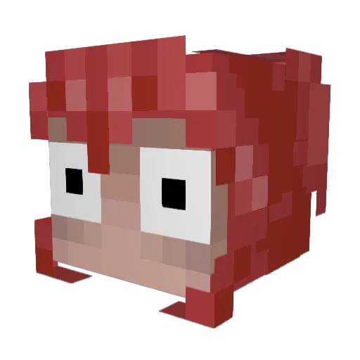 miminicraft Minecraft avatar head, 3D render