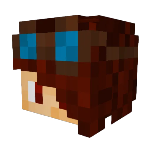 mimipepin Minecraft avatar head, 3D render