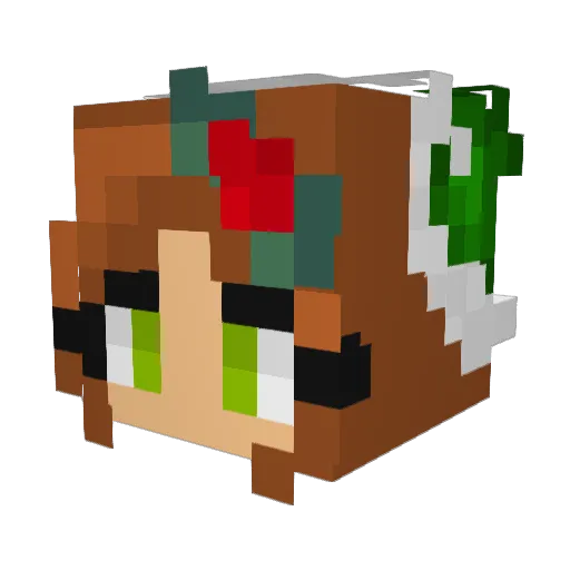 mimipp Minecraft avatar head, 3D render