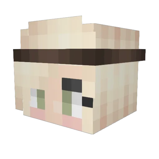 mimis25 Minecraft avatar head, 3D render