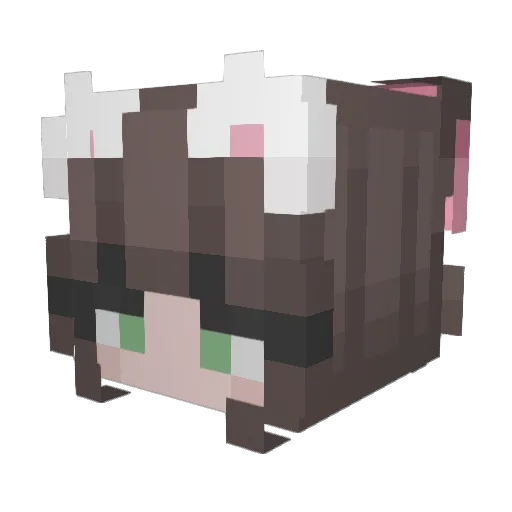 mimismoon Minecraft avatar head, 3D render