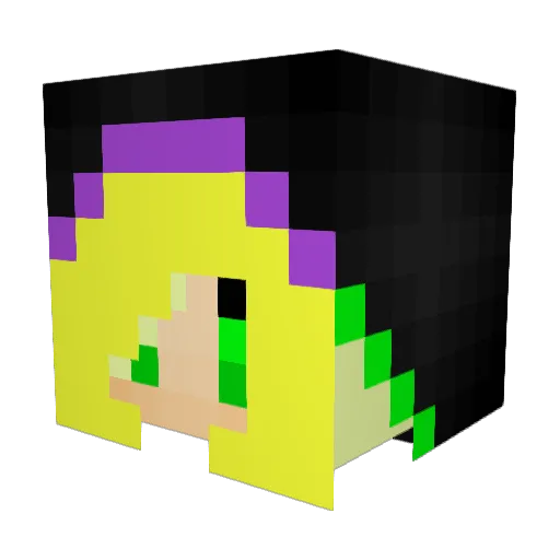 mimistella Minecraft avatar head, 3D render