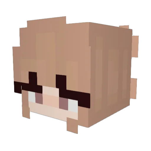 mimister Minecraft avatar head, 3D render