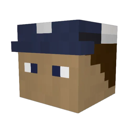 mimitout Minecraft avatar head, 3D render