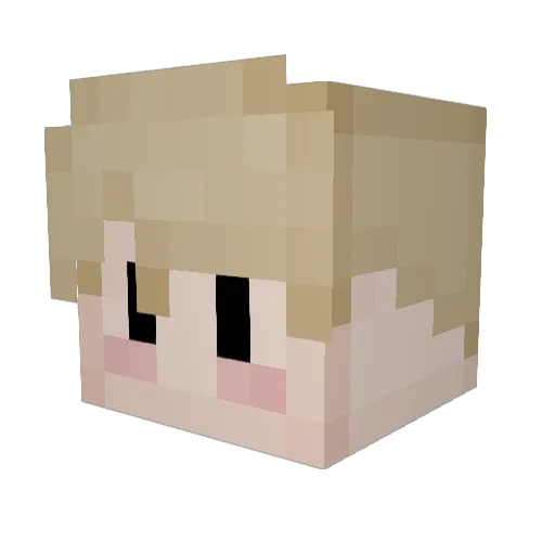 mimlington Minecraft avatar head, 3D render