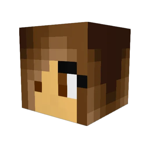 mimminy Minecraft avatar head, 3D render