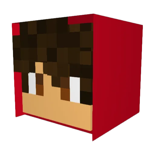 mimoMolon Minecraft avatar head, 3D render