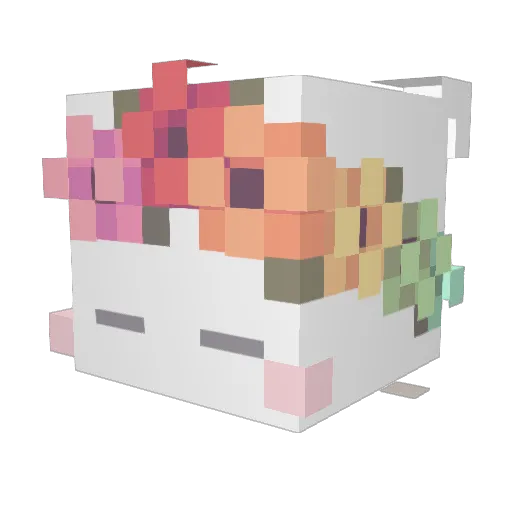 mimohh Minecraft avatar head, 3D render