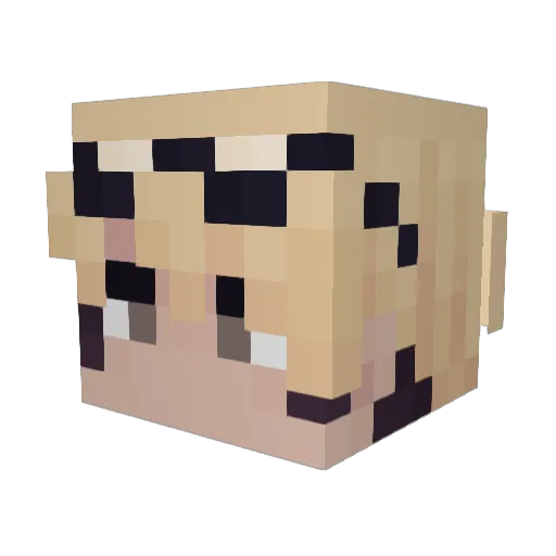 mimorum Minecraft avatar head, 3D render