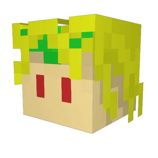 mimura921 Minecraft avatar head, 3D render