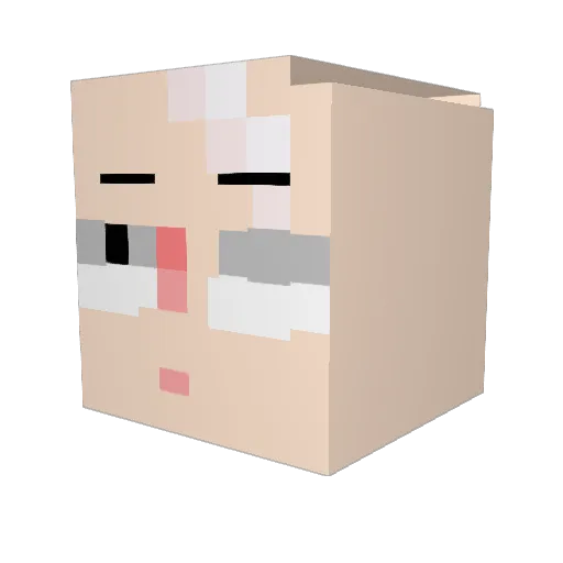 min115 Minecraft avatar head, 3D render