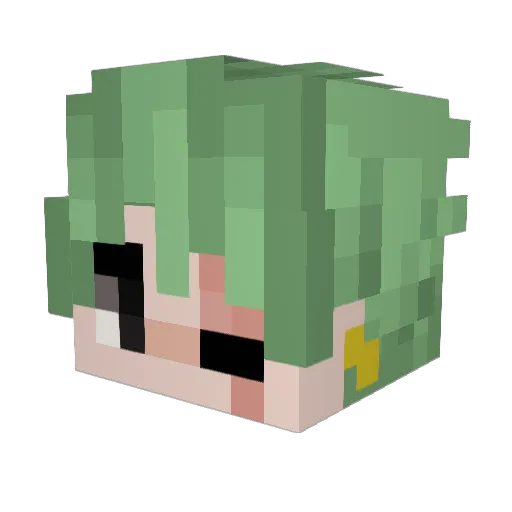 min120303 Minecraft avatar head, 3D render