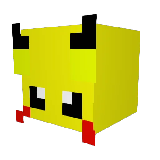 min120 Minecraft avatar head, 3D render