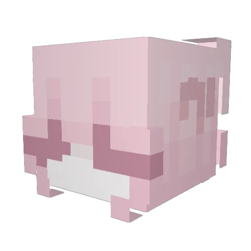 min1luna Minecraft avatar head, 3D render